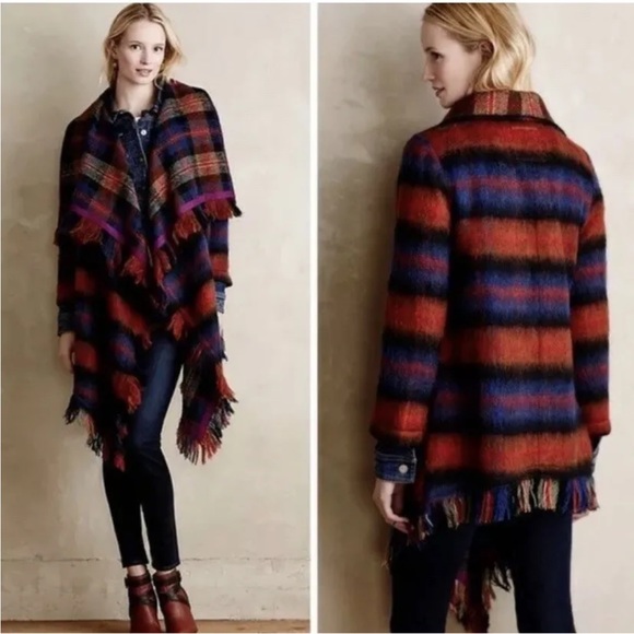 Anthropologie “Hei Hei” Plaid Tartan Coat - Picture 3 of 7